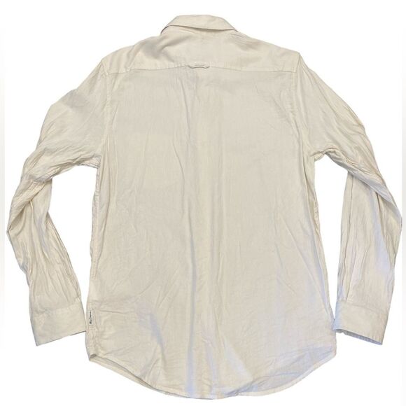 Ben Sherman Cotton/Rayon Blend Off-White Button-Down Men’s Size Medium Fall Soft - Picture 2 of 9